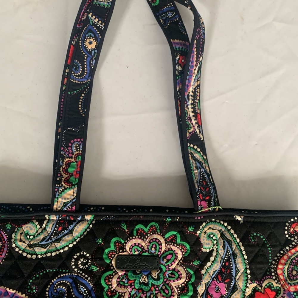 Pre Owned Women's Vera Bradley Kiev Paisley Tote Bag Stylish Practical Fashion - Picture 9 of 16